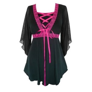 Dare to Wear Fuchsia Bewitched Top 1X 12 14